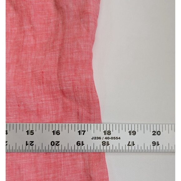 J. Crew Perfect Women's Linen Button Down Shirt Size 4 Coral - Picture 7 of 12